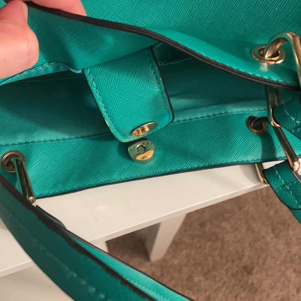 Teal office purse